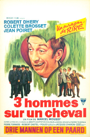 Trois hommes sur un cheval